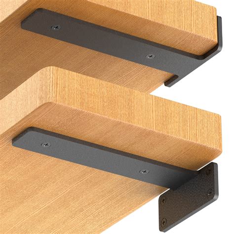 black metal l shelf brackets|black shelf brackets b&q.